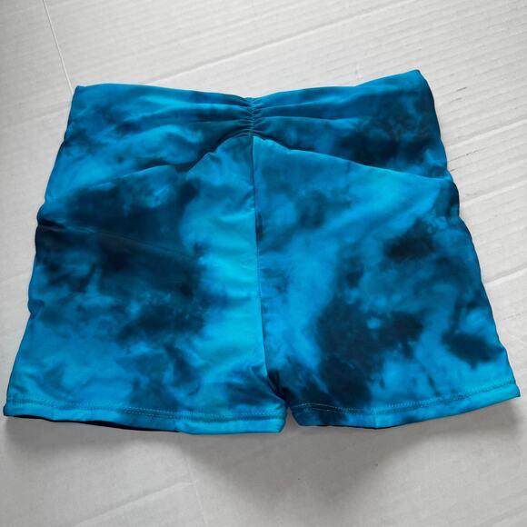 Citrus Reversible Swim Booty Shorts Size XS NWT Blue Shirred Ruched - Picture 4 of 8